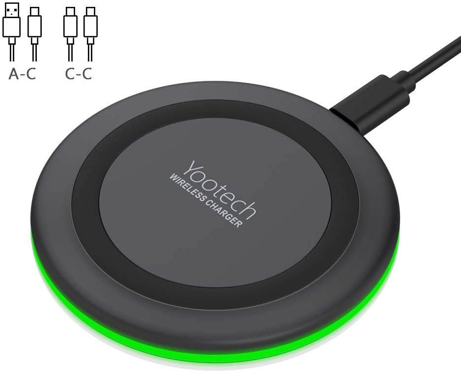 Yootech Wireless Charger, Qi-Certified 10W Max Fast Wireless Charging Pad