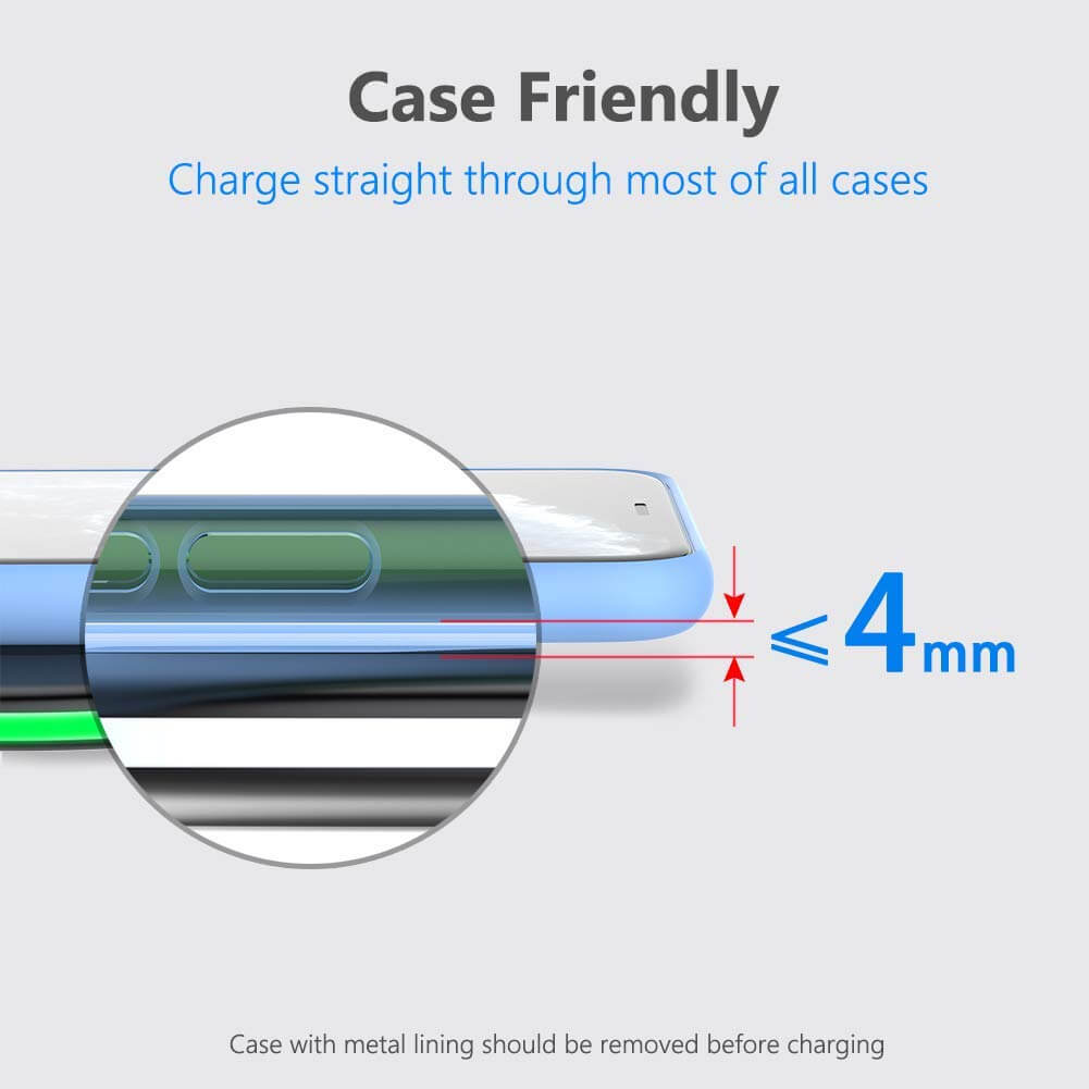 Yootech Wireless Charger, Qi-Certified 10W Max Fast Wireless Charging Pad