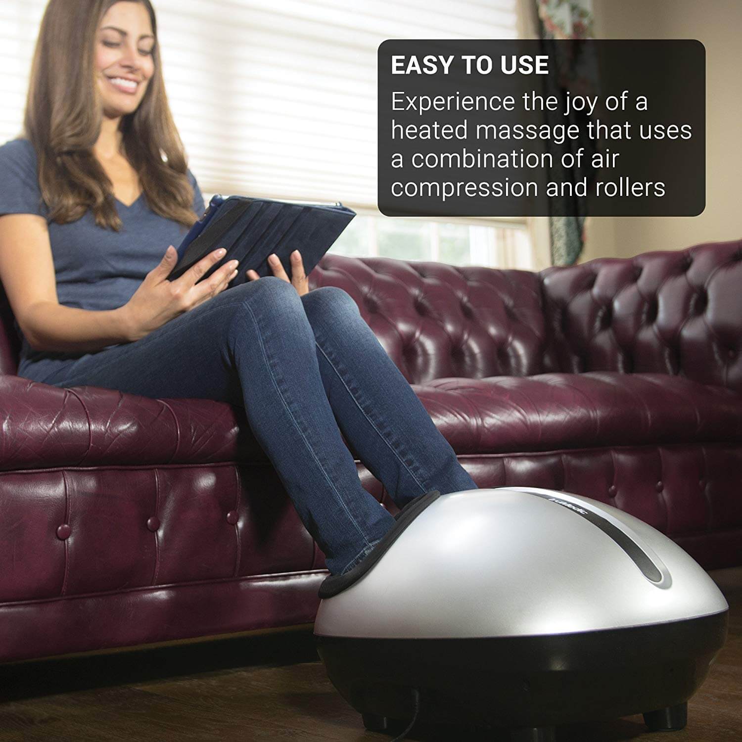 TruMedic InstaShiatsu Foot Massager with Air Compression & Heat